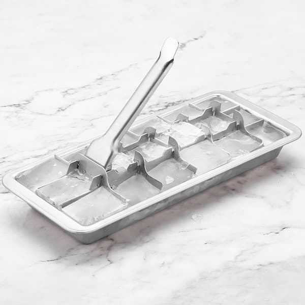 Isterningerbakker i rustfrit stål til fryser Silver
