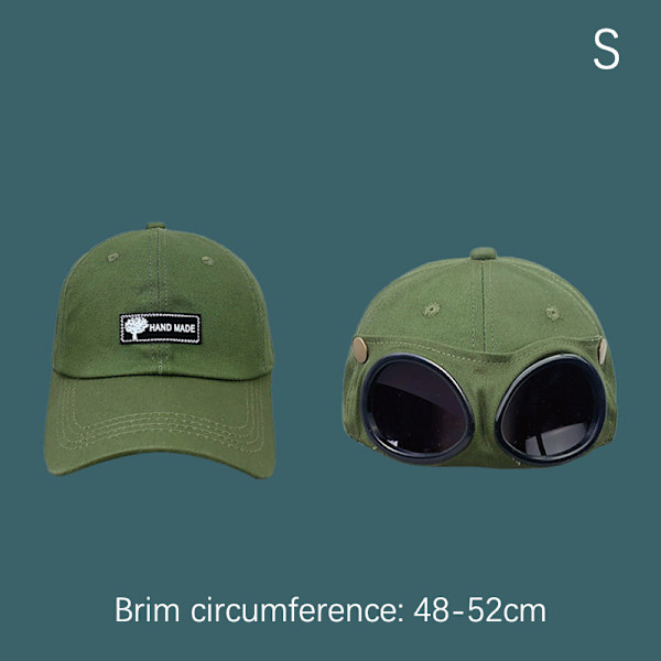 Glasögonkeps för män Solglasögon Cap Wild cap Green S
