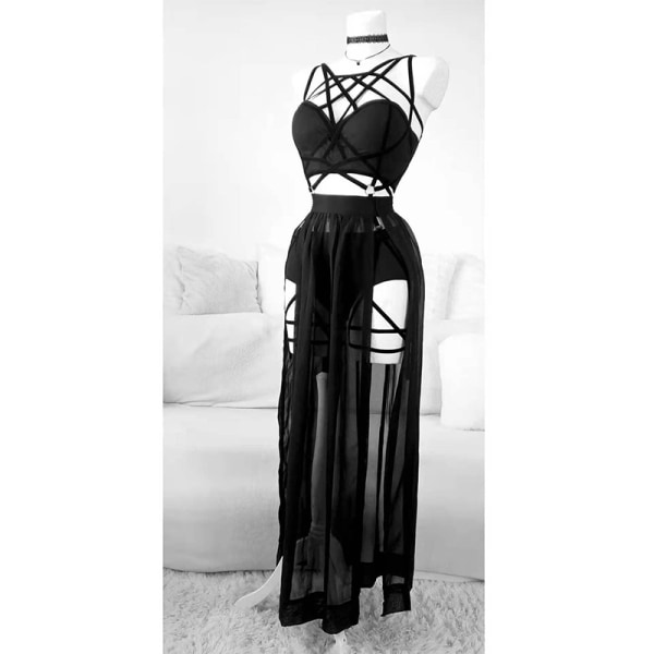 Kvinna omlottkjol Chiffong Sarong Cover-Up Badkläder Outfit S