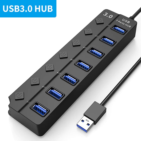 USB HUB 3.0 USB 2.0 Hub Multi USB Ekspander Splitter seven in one