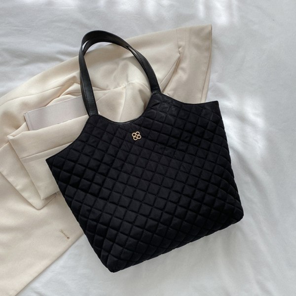 Simple Fashion PU læder Tote Bag skuldertaske til kvinder Black