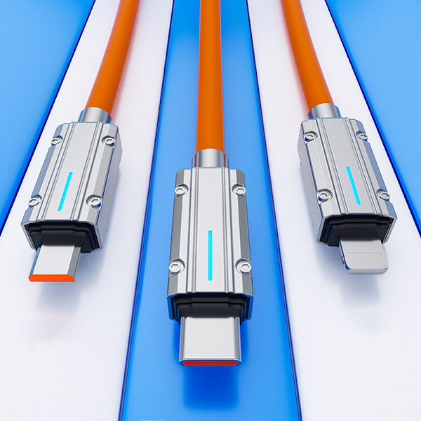 USB A - USB C -kaapeli 90 asteen supernopea latauskaapeli Black