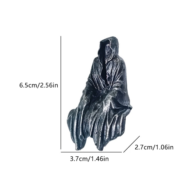 Harpiks Grim Reaper Skulptur Kunst Dekorativ Skrivebord Figur Ornamenter S
