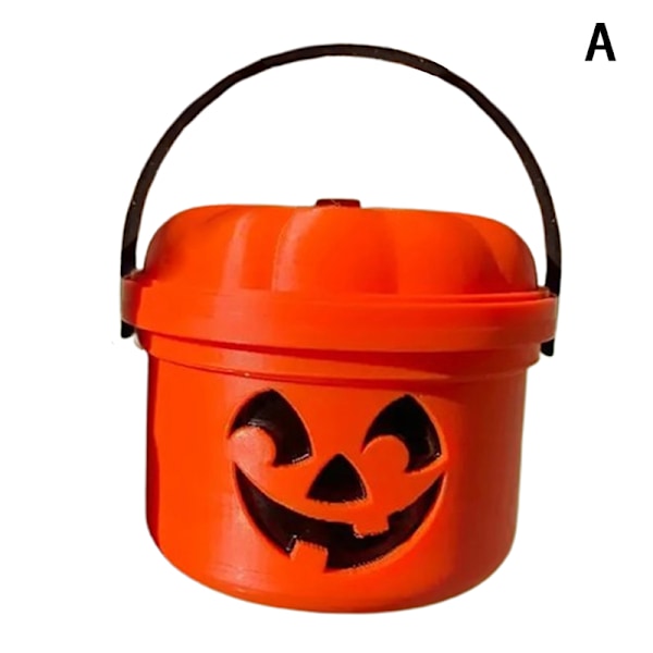 Halloween Nostalgia Bucket Halloween Gresskar Mini Bucket Dekor F