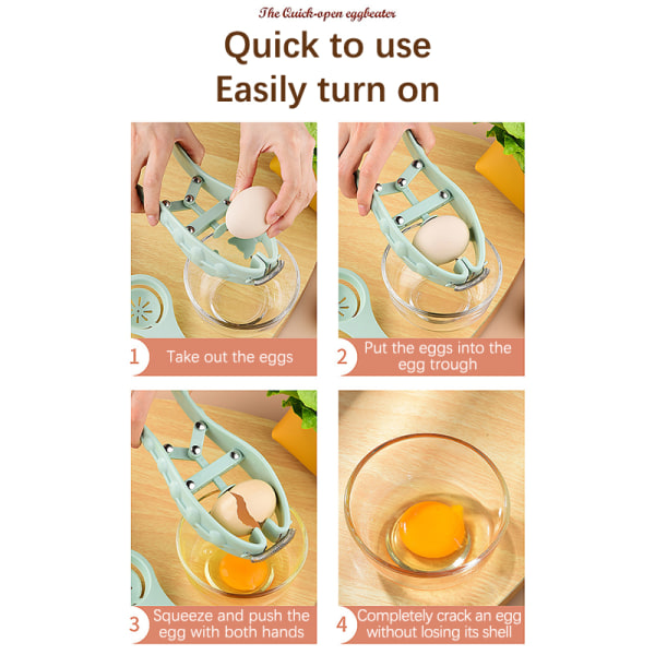Raw Egg Separator Egg Topper ter Shell Opener Mundåbner A1