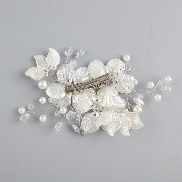 Brude Crystal Pearl Flower Hair Clip Floral Barrette Hair one size