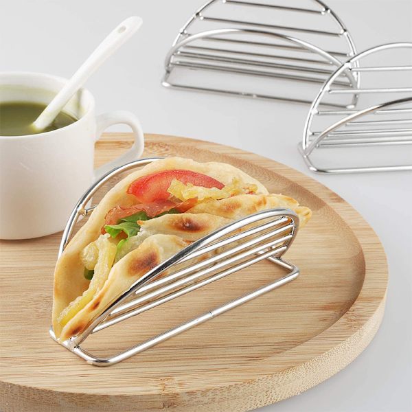 304 rustfrit stål Taco Holder Wave Shape Stand Rack