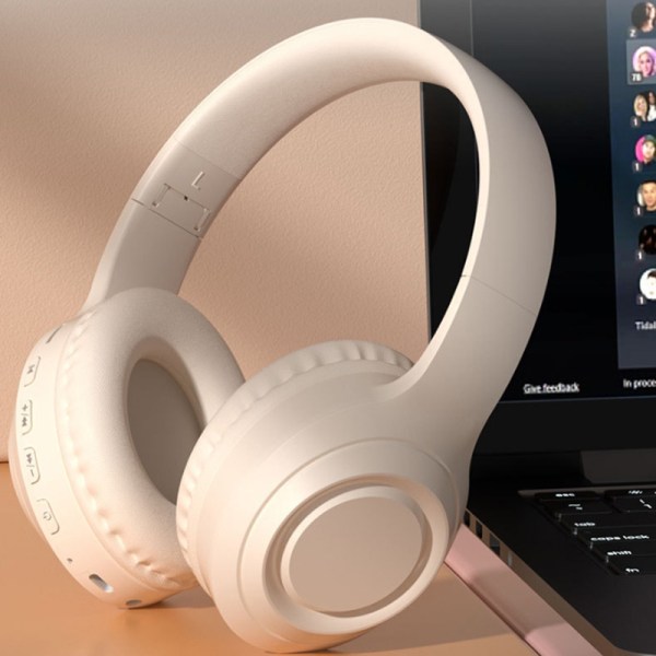 V9 Wireless Bluetooth 5.0 hopfällbara hörlurar med hörlurar pink