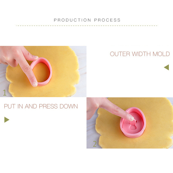 9stk påskekjeksform Plast Egg Cookie ter