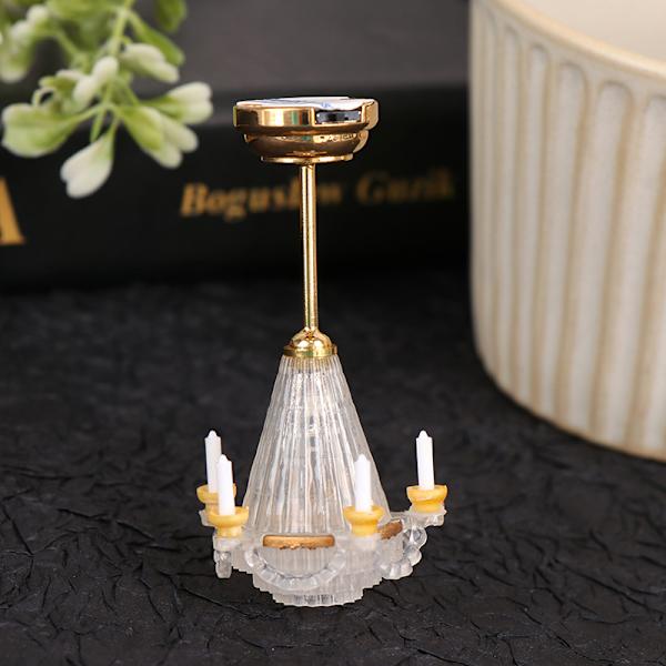 Dukkehus Miniatyr Taklampe LED Lampe Stue Dekor Leketøy