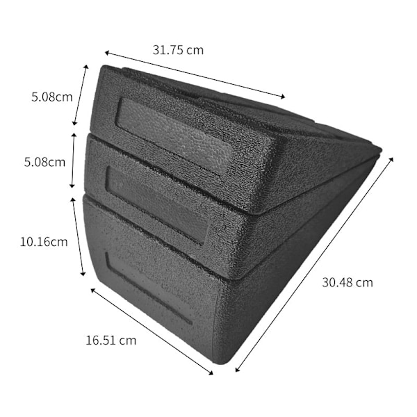 Yoga Wedge Squat Wedge Justerbart sklisikkert skråbrett Black