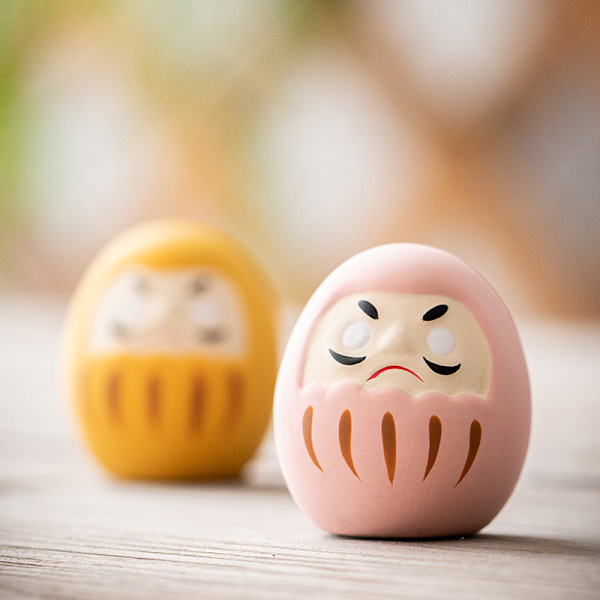 Daruma Doll Hantverk Charm Fortune Ornament Landskap Heminredning Red