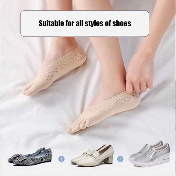 Kvinder Femfinger Sokker Kvinde Ultratynd Sock Toe Invisible Ant Nude