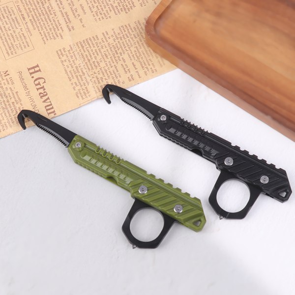 Mini Uppackning Outdoor Survival Multitool Hand Box ter Black