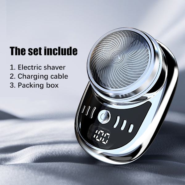 Mini elektrisk barbermaskin for menn kjøretøymontert barbermaskin Silver