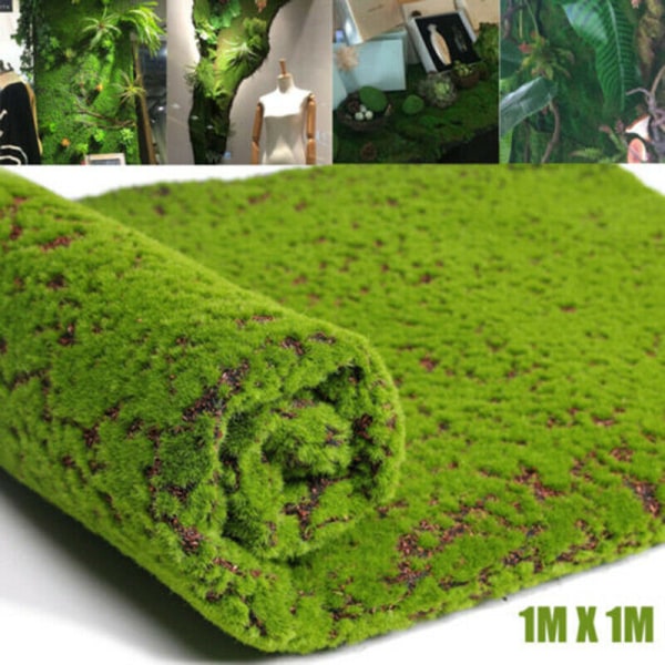 100*100cm Grønn s Moss Gressmatte For Home Decor Coffee