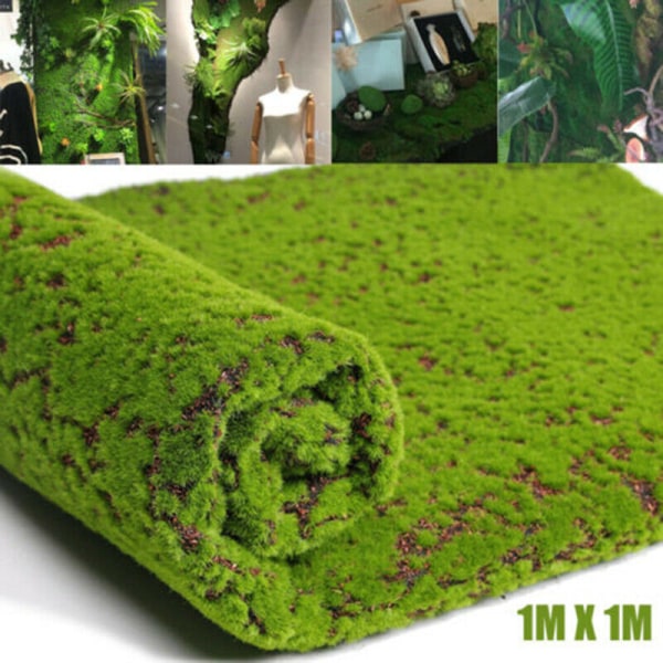 100*100cm Grønn s Moss Gressmatte For Home Decor Yellow