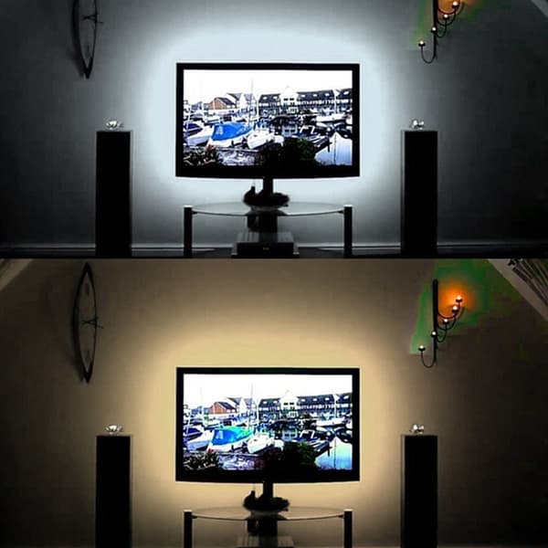 5V TV LED Bakgrundsbelysning USB LED Strip Light Dekor Lampa Warm white-4M