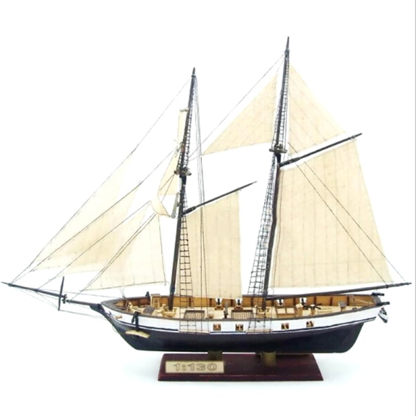 Sejler DIY Skib Monteringsmodel Træbåd Dekoration