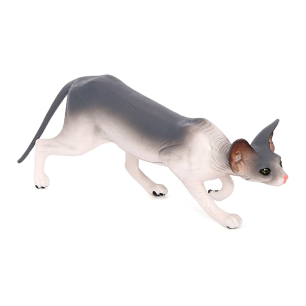 Simulering Hårlös Kattmodell Leksak Kattfigurer Leksak black