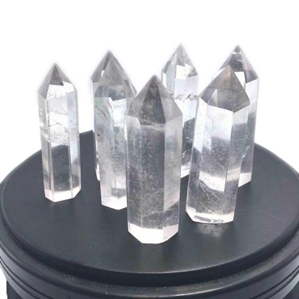 1 kpl kirkas kvartsikristallipiste luonnollinen parantava kivi