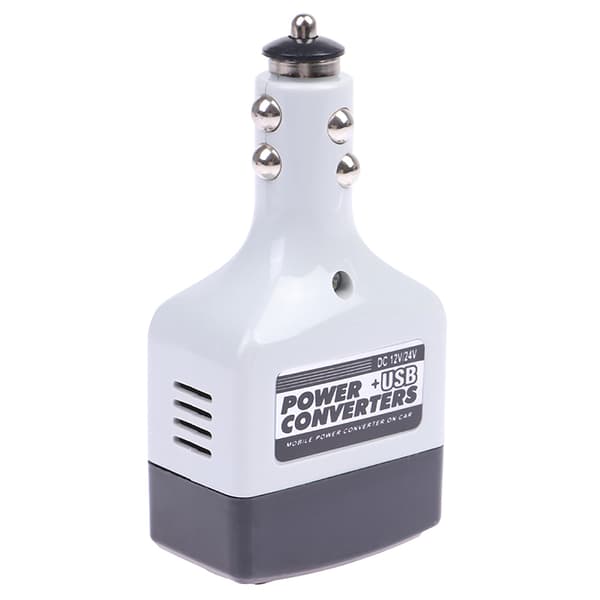 USB bilstrømomformer DC 12/24V til AC 220V inverter for telefon