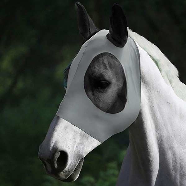 Andningsbart Meshed Horse Ear Cover Ridsporthästutrustning Gray