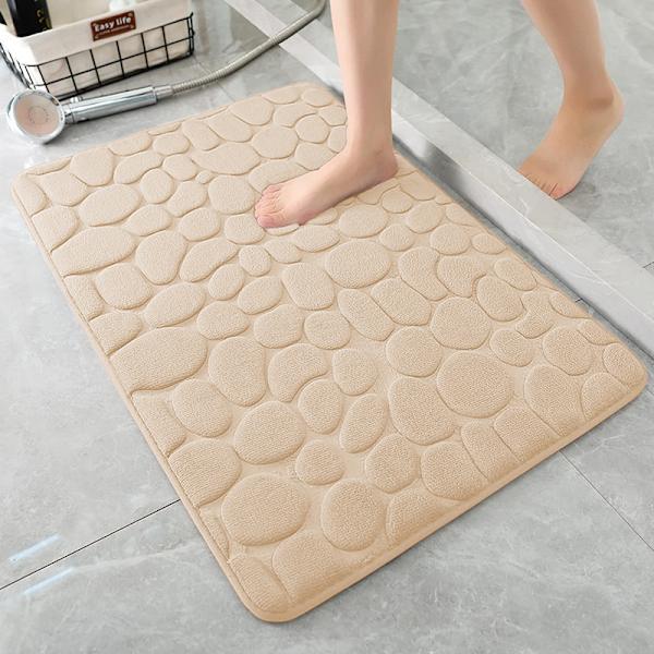 Hjem Brosteinspreget dør Teppedørmatte Beige