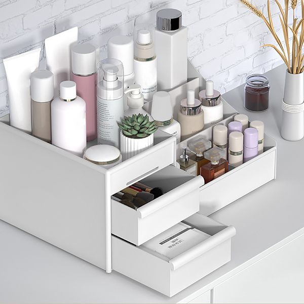 Kosmetisk förvaringslåda Makeup Drawer Organizer White