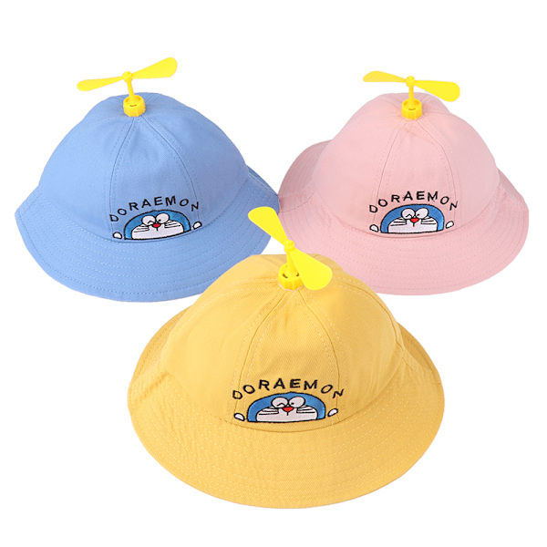 Doraemon Small Propeller Children Baby Fisherman Hat Mesh Cap Blue