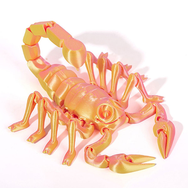 3D-printet Skorpion Simuleringsleke Bevegelige Uttrekkbare s Creati Gold pink