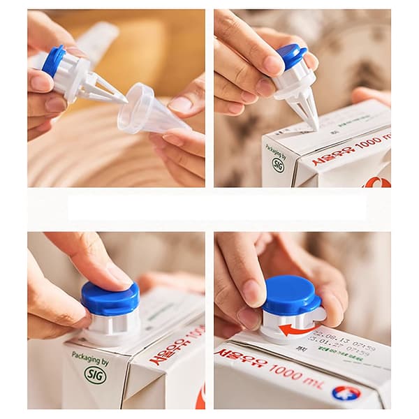 Boxed Milk Forseglingslokk Fresh Keeping Sealer Saver Lokk