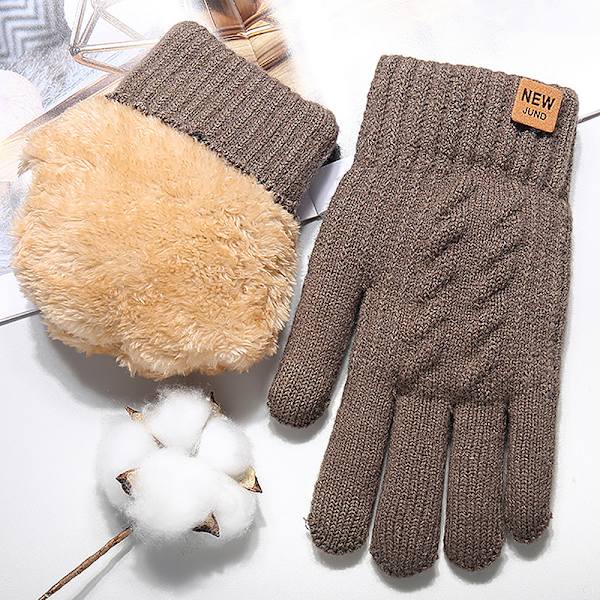 Cashmere Handsker Vintervarme Five Finger vanter udendørs Black
