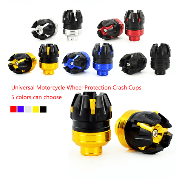 Motorsykkel forgaffel rammeglidere Crash Protection Gold
