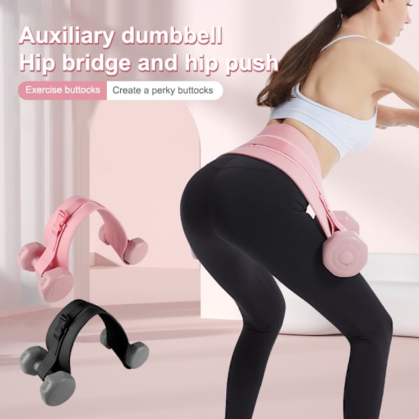 Hip Thrust bältesdyna för hantlar Vikter Squats Glute Bridges Black