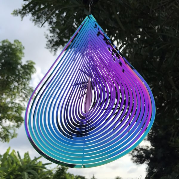 Beating Wind Spinner Rostfritt stål Roterande Wind Chime Bell Multicolor 30*20cm