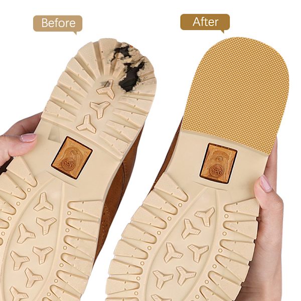 1 par anti-slip gummi sko bund patch puder Black