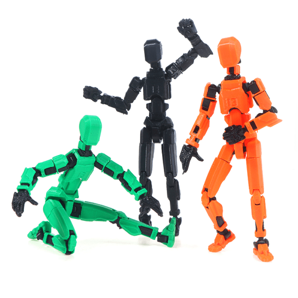 Multi-ed rörlig robot 3D- printed skyltdocka leksaker Purple
