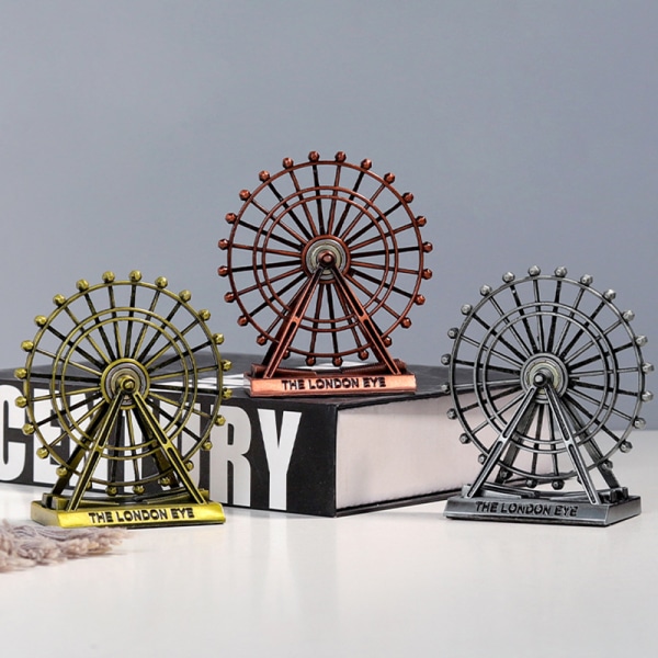 London Eye Ornament pariserhjul Modell Hantverk Gold