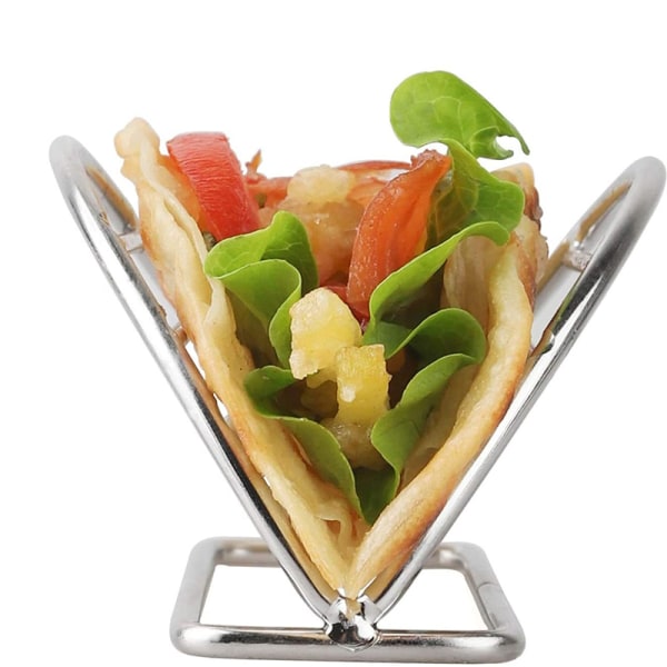 304 rustfritt stål tacoholder Wave Shape stativ