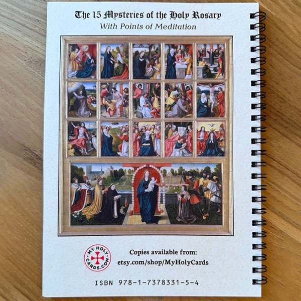 Meditasjonsbok med rosenkrans i lommestørrelse Liten katolsk bønnebok