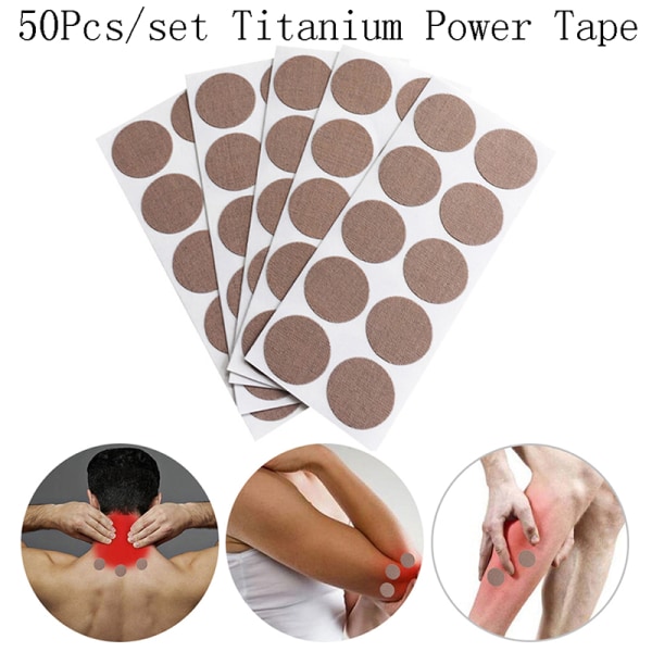 50 st Titanium Power Kinesiology Tape Titanskivor