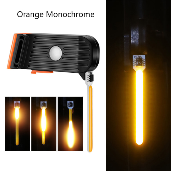 Cykelbakljus Varningsljus för rinnande vatten Typ C Laddningsbar Orange
