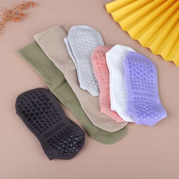 Jooga-sukat Liukumattomat urheilusukat Pilates-sukat Light gray