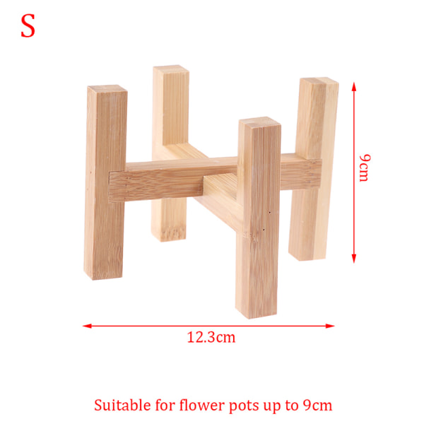 Wood er Pottebrett Blomsterpottestativ Sterk frittstående Bonsai H as the picutre S