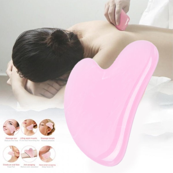Naturlig Gua Sha Scraper Board Massage Ansikte Nacke Hudlyft A
