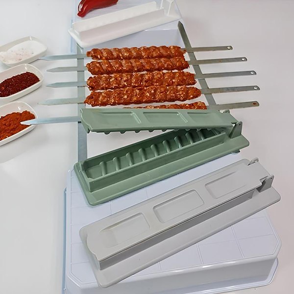 Enrads Kebabmaskin BBQ Köttspett Återanvändbart BBQ-verktyg White