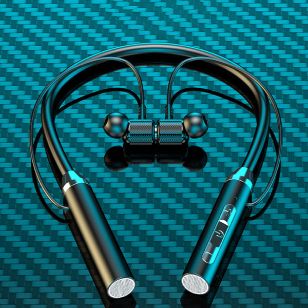 Trådløs hengende hals Bluetooth-øretelefon Sports In Ear-hodetelefoner 59d1  | Fyndiq