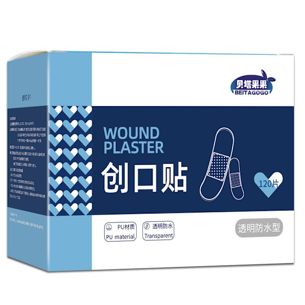 120 st PU Transparent Vattentäta Plåster 120pcs