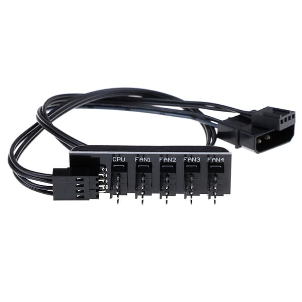 1 till 5 case CPU kylväska fläkt Hub splitter adapter power